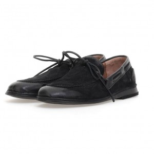 Black A.S.98 Aldous Men's flat shoes | CA-SGTRO-0126