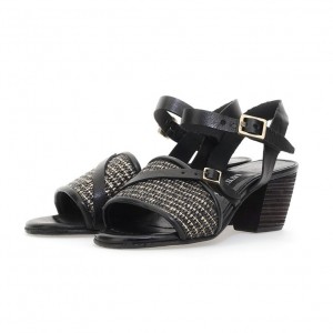 Black A.S.98 Ayden Women's Sandals | CA-LVDBM-0351