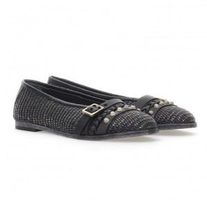 Black A.S.98 Jayla Women's flat shoes | CA-JNRDK-0917