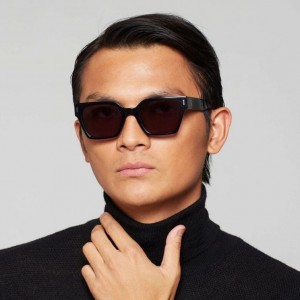 Black A.S.98 Kirk Men's Sunglasses | CA-IJVGD-2976