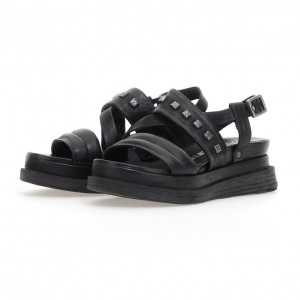 Black A.S.98 Lalla Women's Sandals | CA-JZRWM-8590