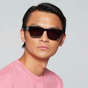 Black A.S.98 Lars Men's Sunglasses | CA-GCPYF-1546