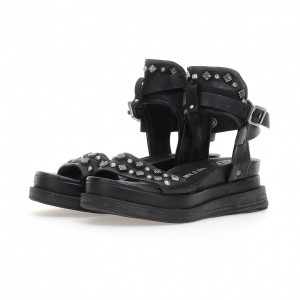 Black A.S.98 Leta Women's Sandals | CA-CIJFT-8175