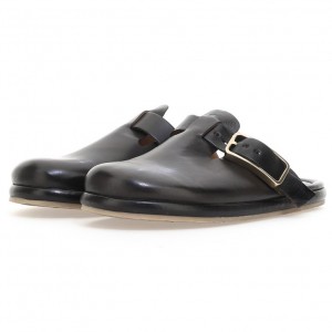 Black A.S.98 Mules Mike Men's flat shoes | CA-IBNFO-0271