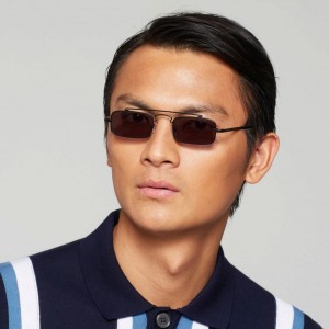 Black A.S.98 Taylor Men's Sunglasses | CA-MSADV-4316