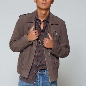 Brown A.S.98 Leather Jimmy Men's Jackets | CA-DJFAG-3785