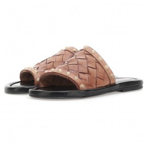 Brown A.S.98 Yasmin Women's Sandals | CA-QVRJS-3245