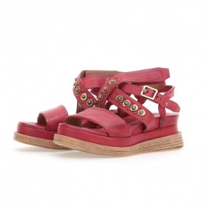 Dark Red A.S.98 Ladonna Women's Sandals | CA-DHPGK-1359