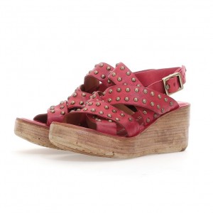 Dark Red A.S.98 Normand Women's Sandals | CA-NQPSC-7402