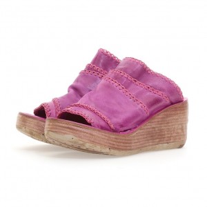 Fuchsia A.S.98 Nivek Women's Sandals | CA-NHURD-9658