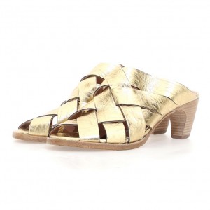 Gold A.S.98 Bessie Women's Sandals | CA-ECKFA-5839