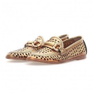 Gold A.S.98 Jacklyn Women's flat shoes | CA-XEPID-2836