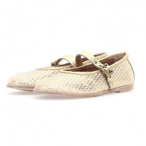 Gold A.S.98 Janet Women's flat shoes | CA-GNTIE-6239