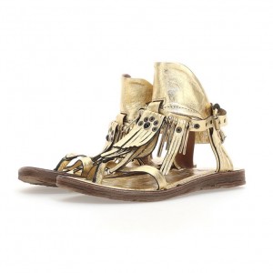 Gold A.S.98 Reina Women's Sandals | CA-IMLKC-9038