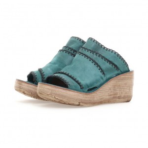 Green A.S.98 Nivek Women's Sandals | CA-PNYQU-6540