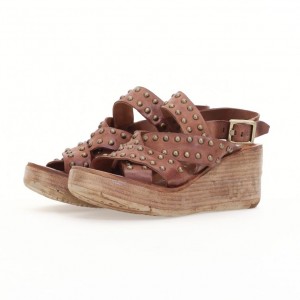 Khaki A.S.98 Normand Women's Sandals | CA-QJWNV-5019