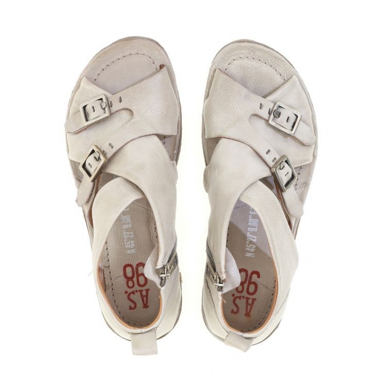 Beige A.S.98 Ruth Women's Sandals | CA-DSQCT-0745