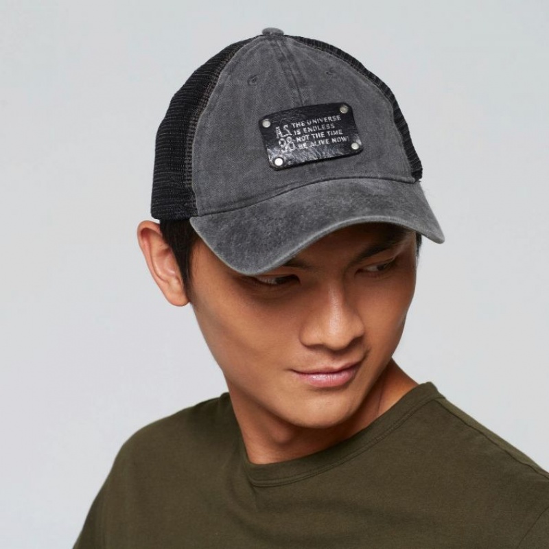 Black A.S.98 Alizee Men's hats | CA-JUPFV-5890