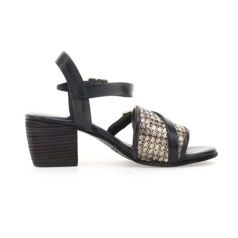 Black A.S.98 Ayden Women's Sandals | CA-YNLRA-2481