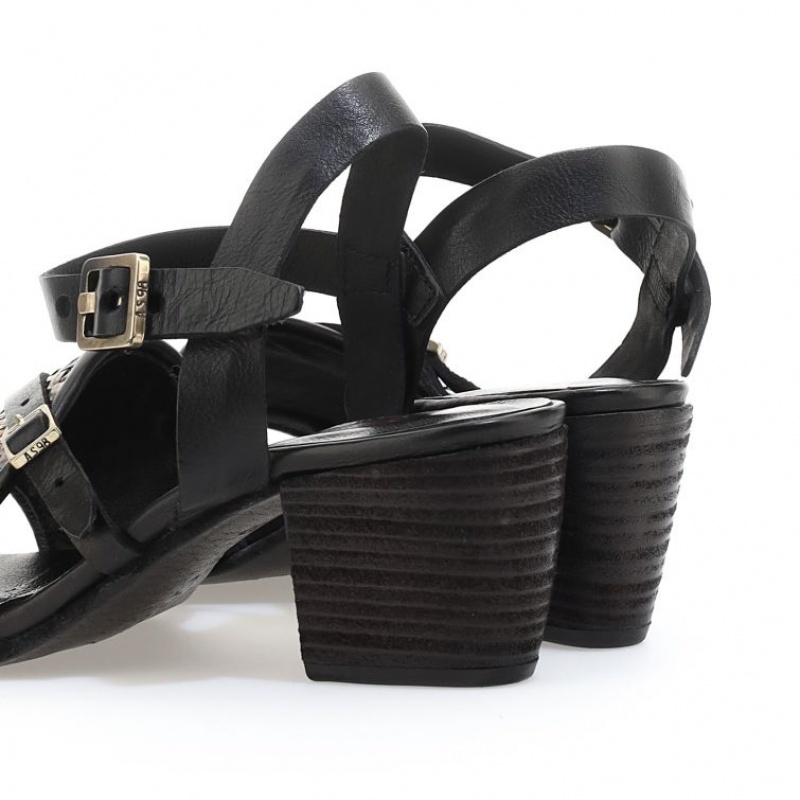 Black A.S.98 Ayden Women's Sandals | CA-YNLRA-2481