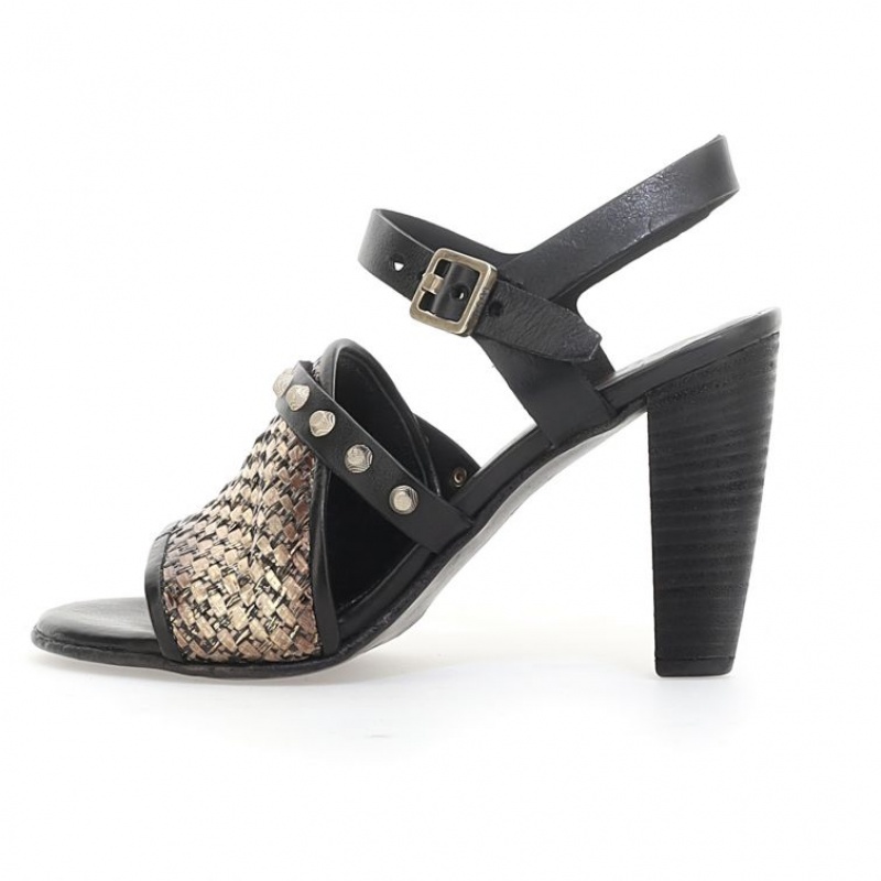 Black A.S.98 Becci Women's Sandals | CA-ZFCWX-8421