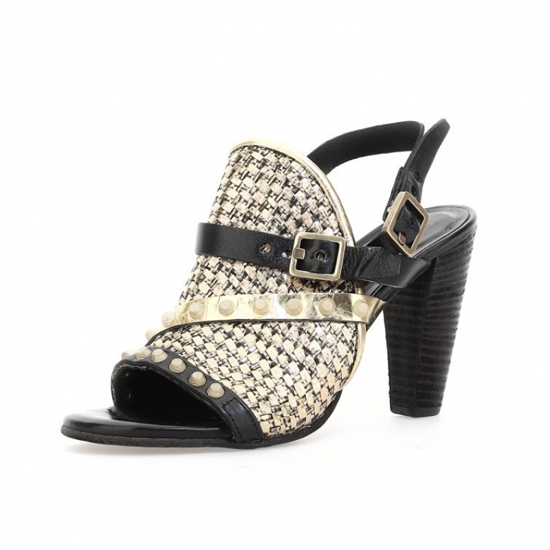 Black A.S.98 Beckah Women's Sandals | CA-MAKRC-5420