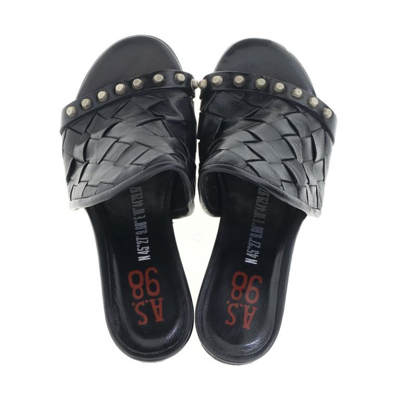 Black A.S.98 Bethel Women's Sandals | CA-XNLEA-6127