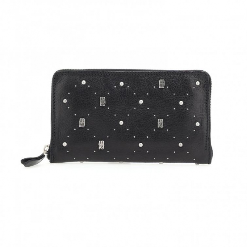 Black A.S.98 Chet Unisex Wallets | CA-JQADH-6384