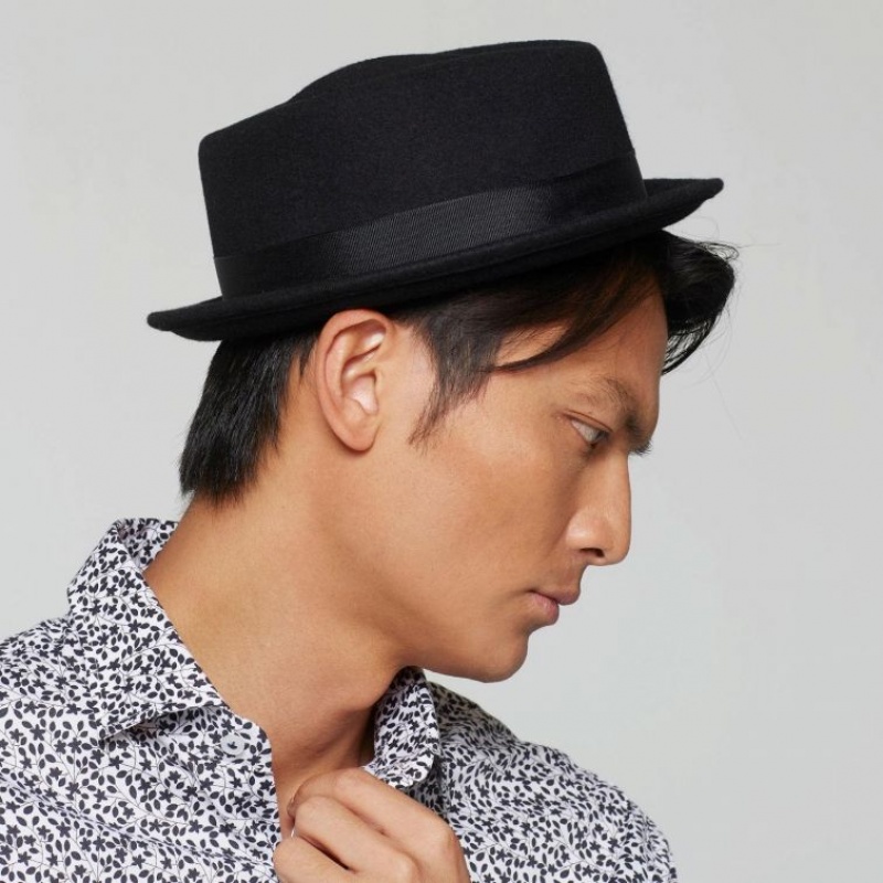 Black A.S.98 Clive Men\'s hats | CA-MEHJQ-3601