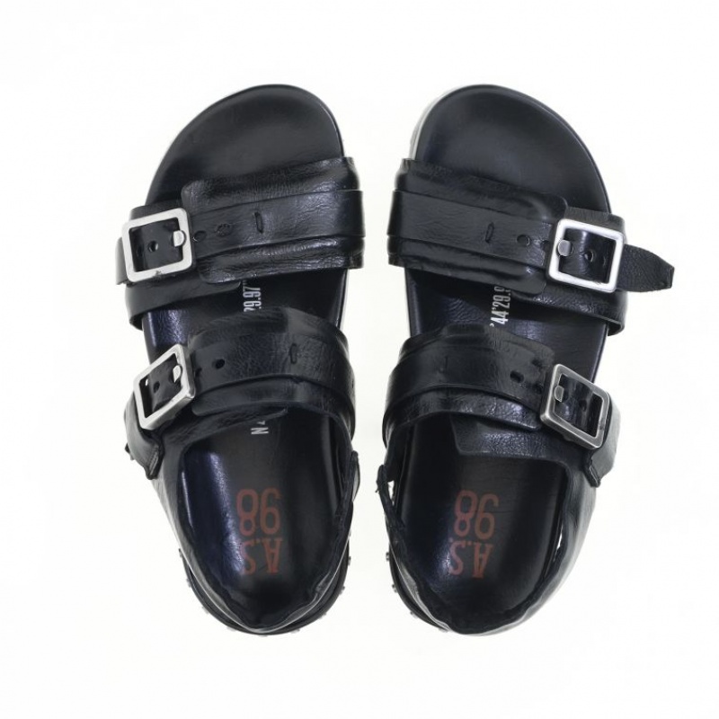 Black A.S.98 Evelyn Women's Sandals | CA-NWYZL-3018