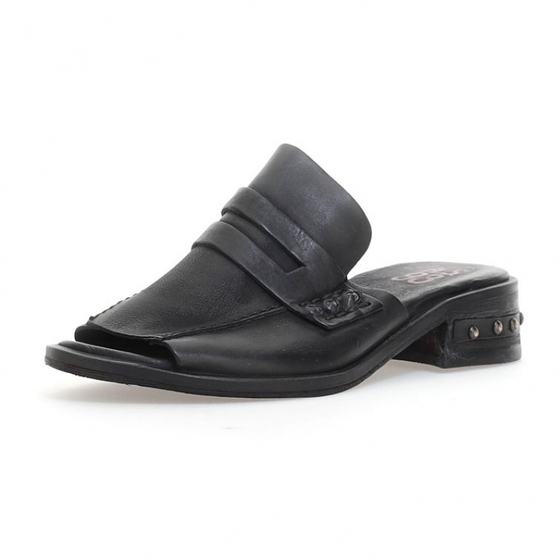 Black A.S.98 Godfrey Women's Mules | CA-HNCBA-7864