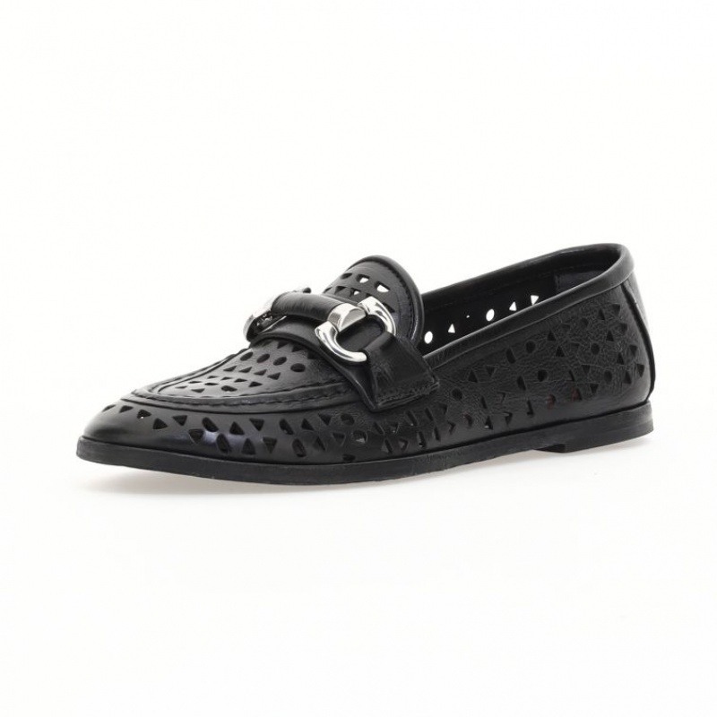 Black A.S.98 Jacklyn Women's flat shoes | CA-KYFCW-6013