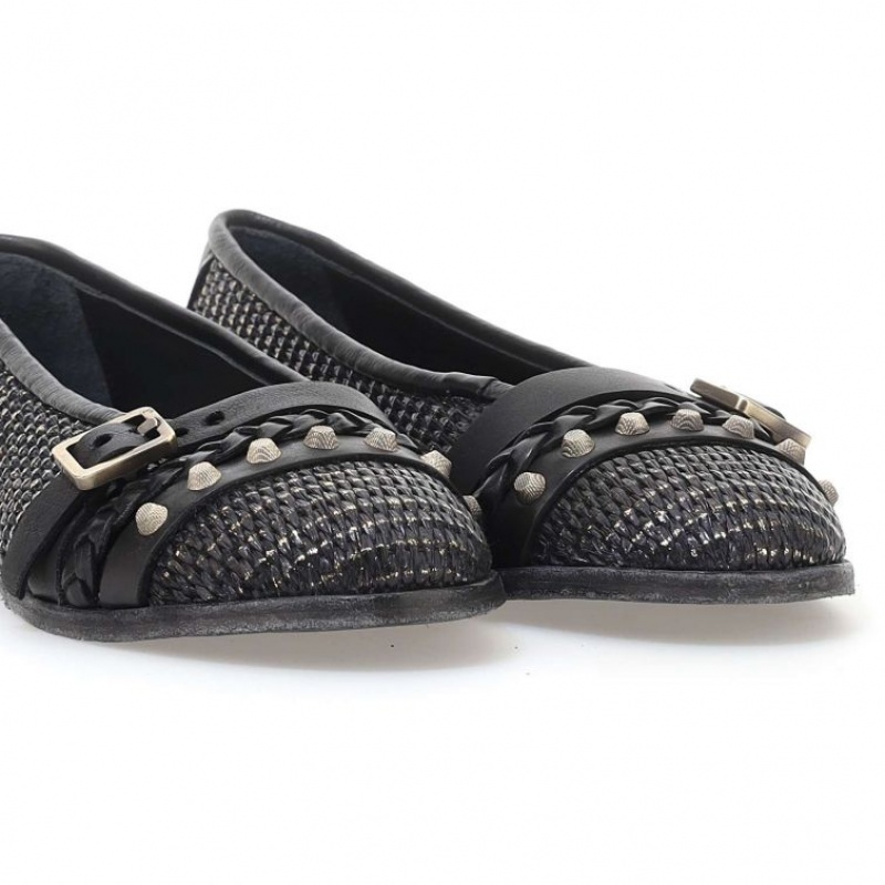 Black A.S.98 Jayla Women's flat shoes | CA-JNRDK-0917