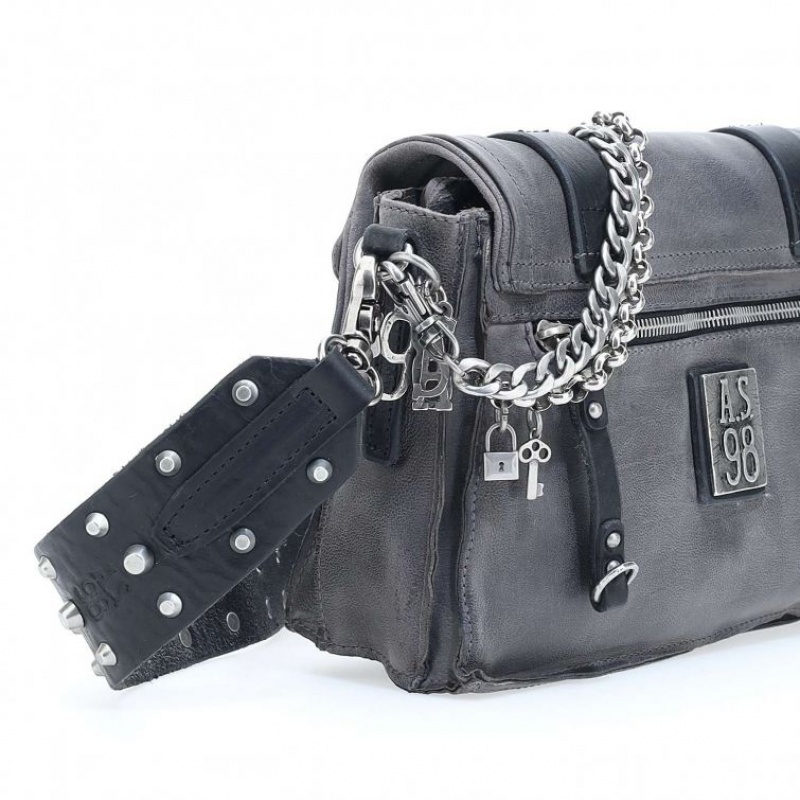 Black A.S.98 Konnor Unisex Shoulder Bags | CA-RFCUG-7109