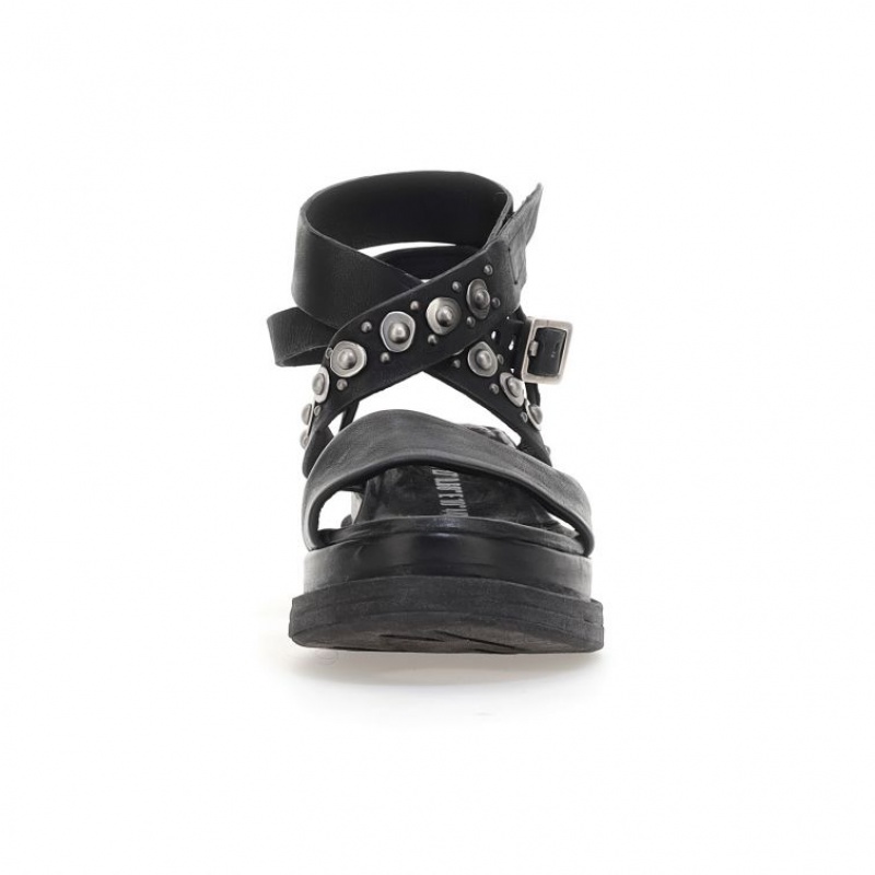 Black A.S.98 Ladonna Women's Sandals | CA-UMIQO-8275