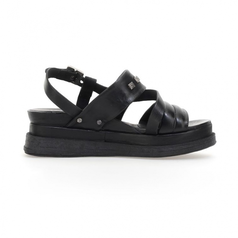 Black A.S.98 Lalla Women's Sandals | CA-JZRWM-8590