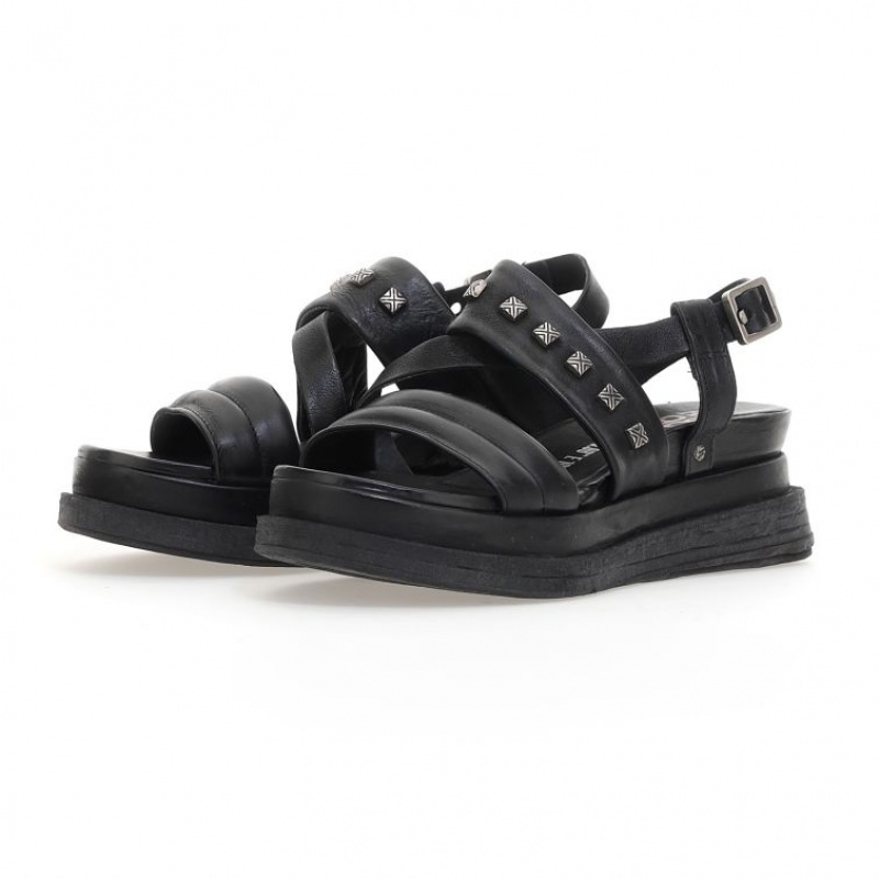 Black A.S.98 Lalla Women\'s Sandals | CA-JZRWM-8590