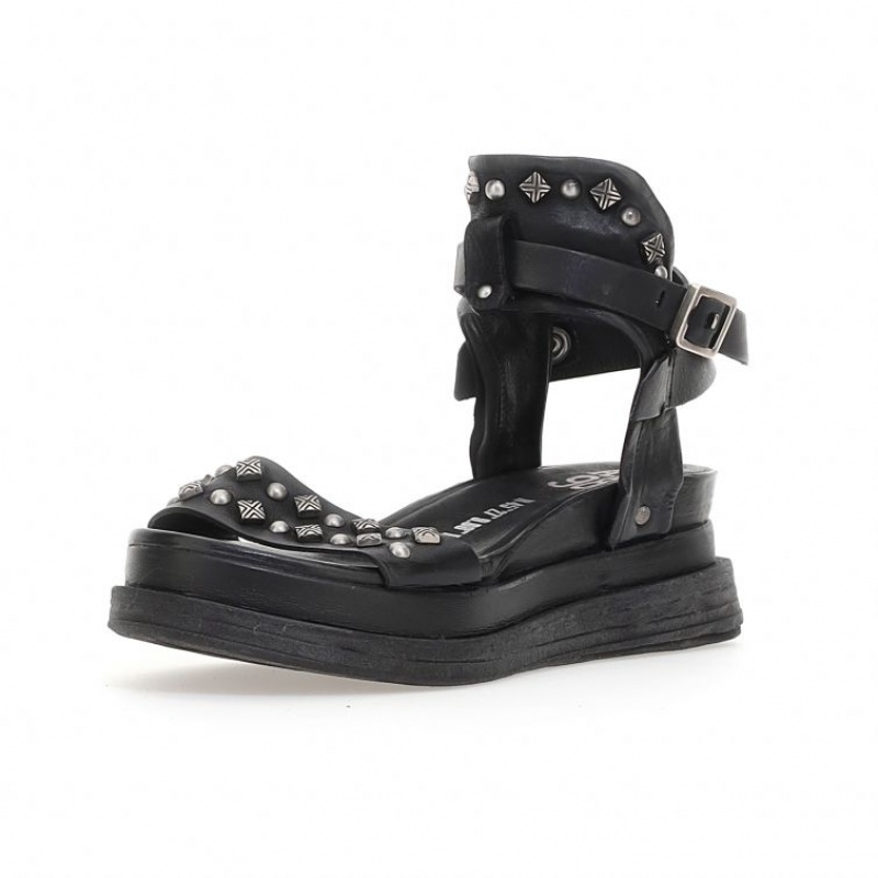 Black A.S.98 Leta Women's Sandals | CA-CIJFT-8175