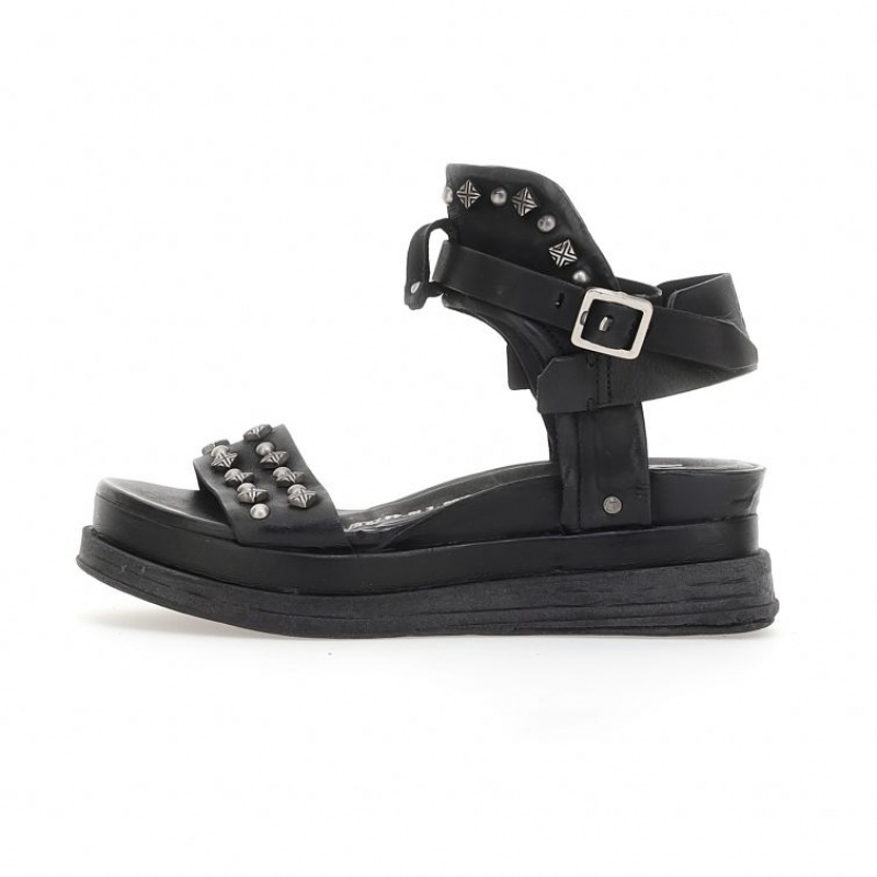 Black A.S.98 Leta Women's Sandals | CA-CIJFT-8175