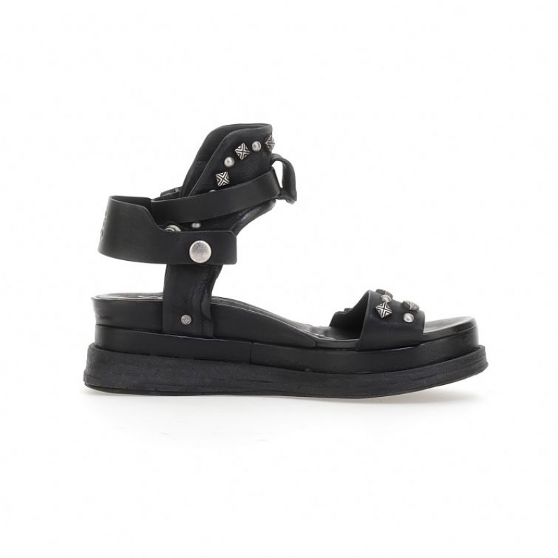 Black A.S.98 Leta Women's Sandals | CA-CIJFT-8175