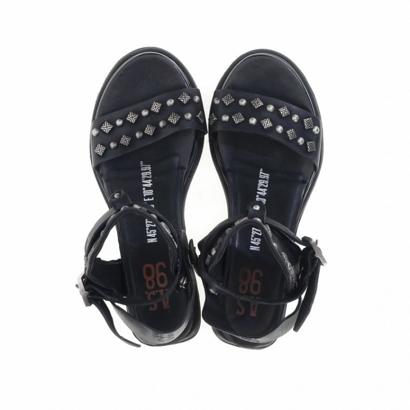 Black A.S.98 Leta Women's Sandals | CA-CIJFT-8175