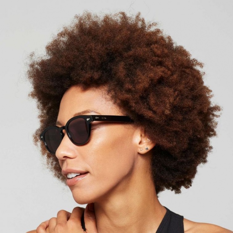 Black A.S.98 Rob Women's Sunglasses | CA-QWNOA-5079