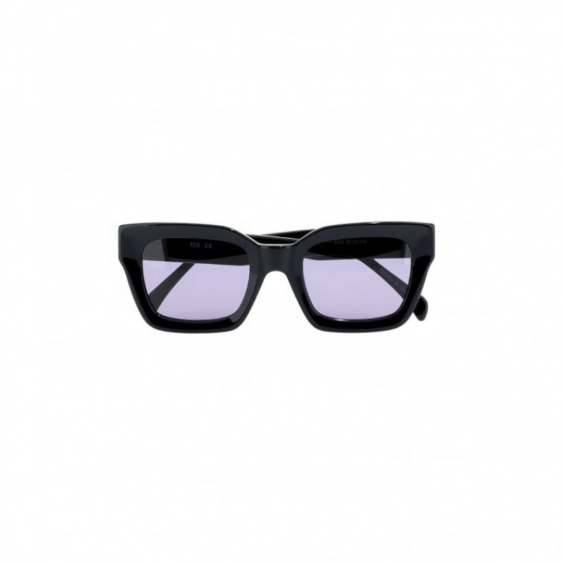 Black A.S.98 Ronnie Men's Sunglasses | CA-SJLBX-7380