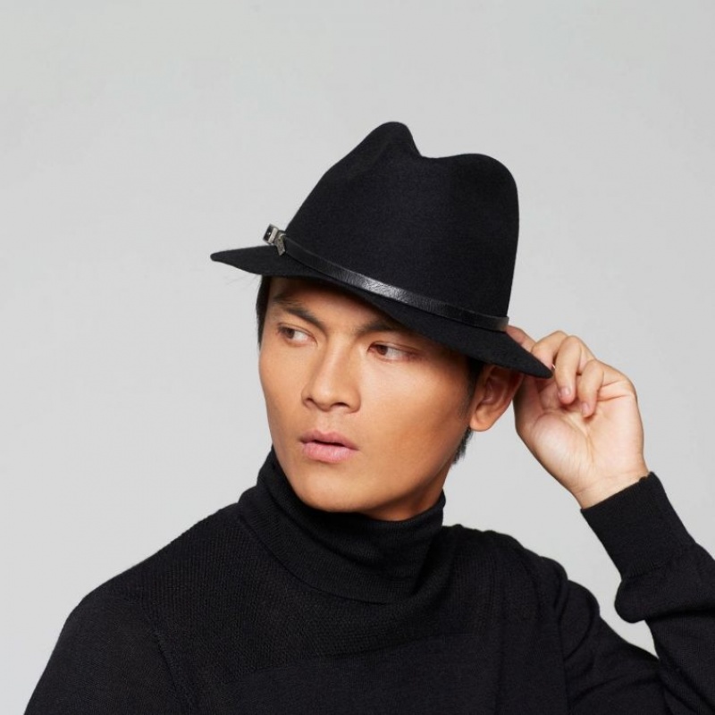 Black A.S.98 Sheryl Men\'s hats | CA-HZBCJ-4371