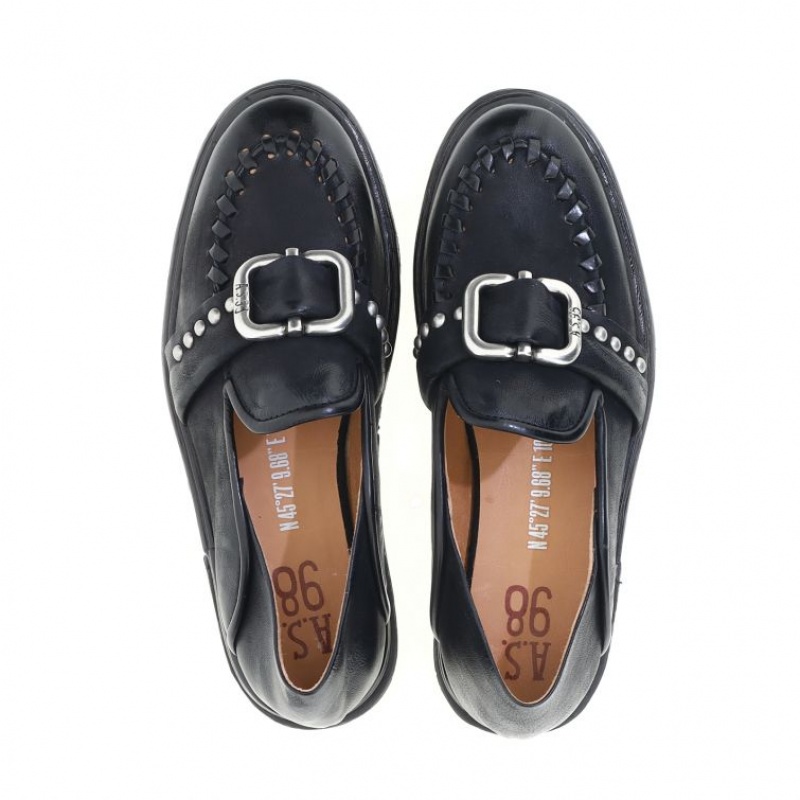 Black A.S.98 Tamika Women's flat shoes | CA-FOZQH-1748