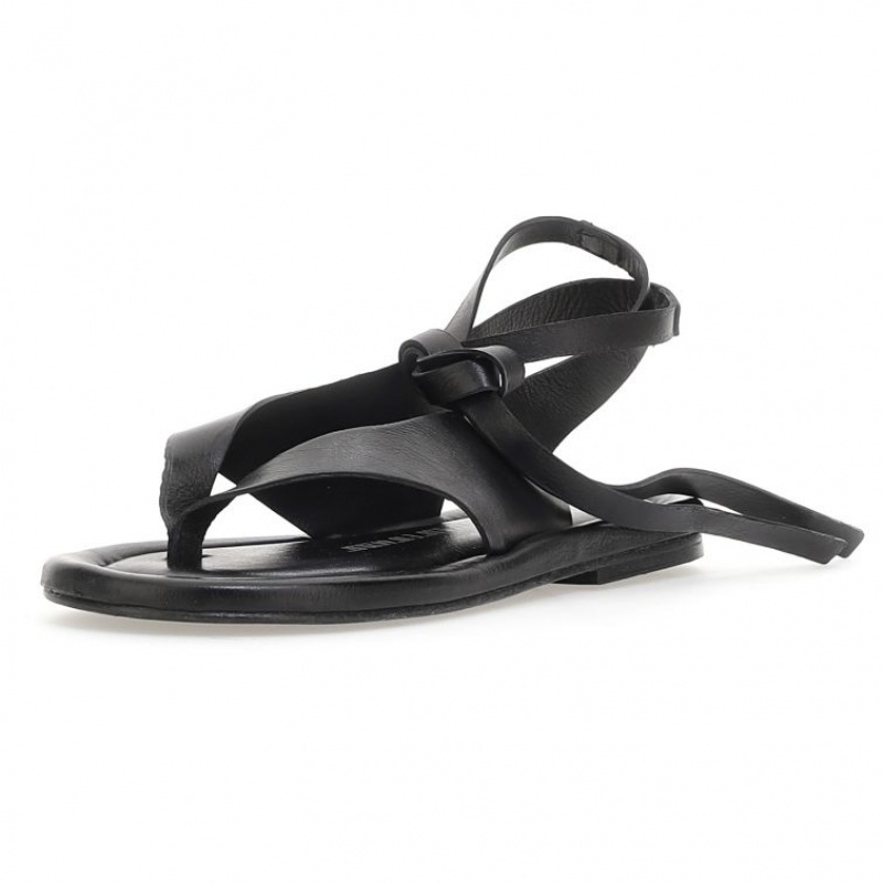 Black A.S.98 Yolanda Women's Sandals | CA-XIFMZ-7518