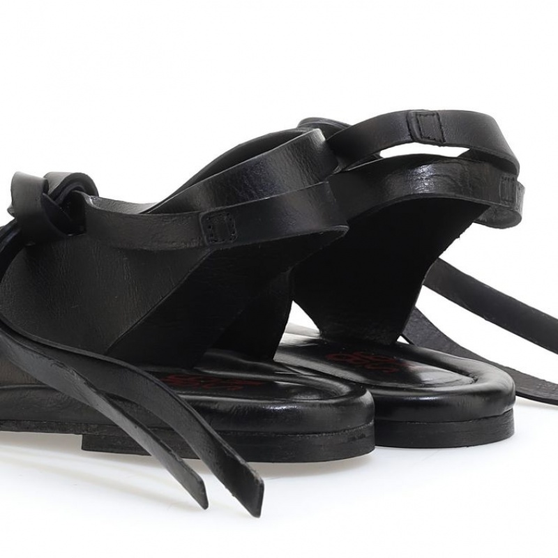 Black A.S.98 Yolanda Women's Sandals | CA-XIFMZ-7518