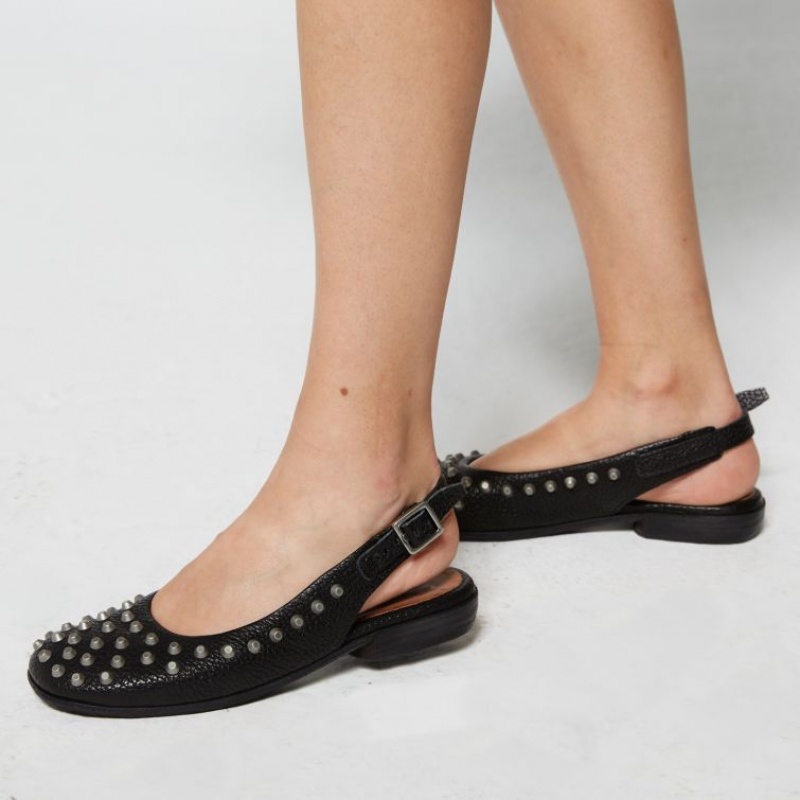 Black A.S.98 Zola Women's flat shoes | CA-YIALP-6819