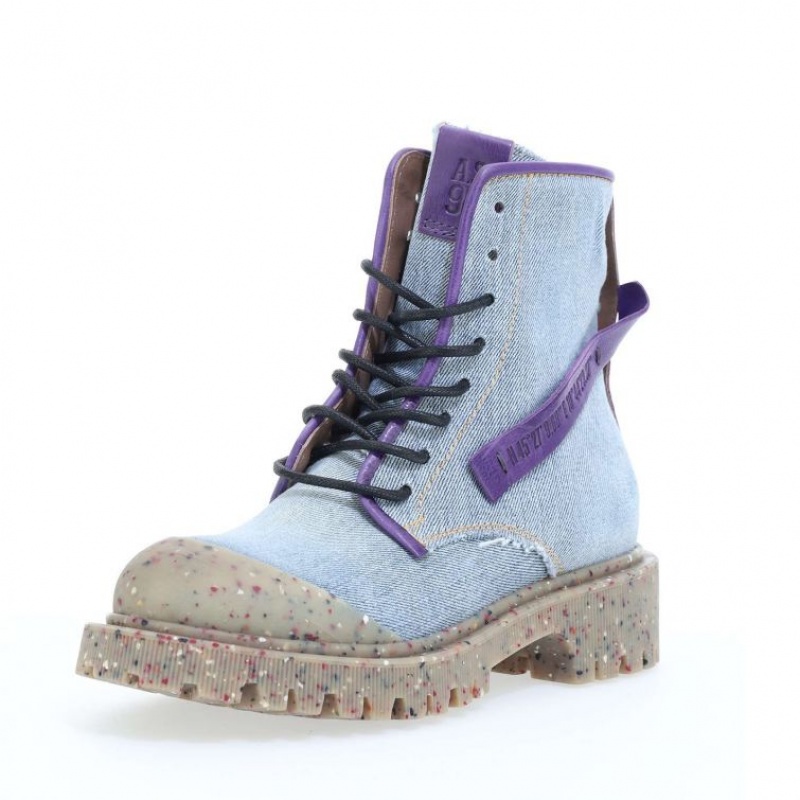 Blue / Purple A.S.98 Case Women's Ankle boots | CA-RYEZV-8346