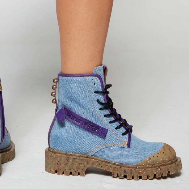 Blue / Purple A.S.98 Case Women's Ankle boots | CA-RYEZV-8346